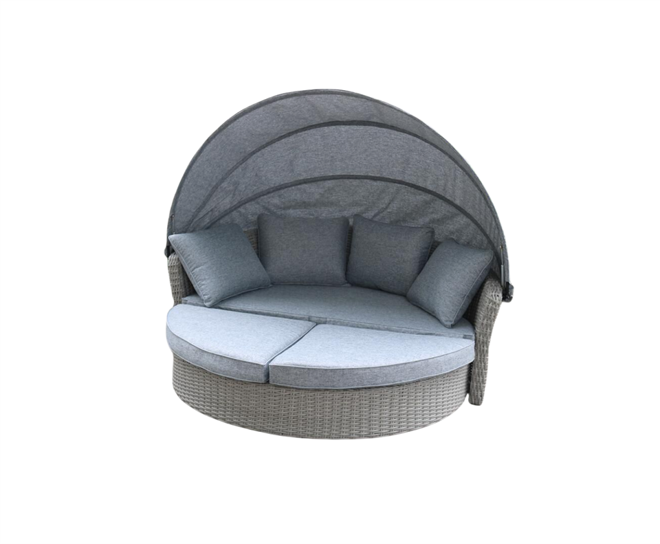 Round Rattan Sun Lounger